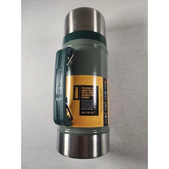 Stanley Legendary Classic Vacuum Food Jar 24oz Hammertone Green Thermos NEW - Picture 2 of 7